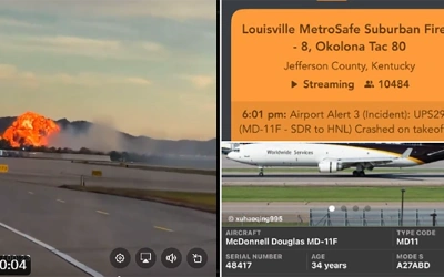 Tujuh Orang Tewas ketika Pesawat Kargo UPS Meledak Saat Lepas Landas di Bandara Louisville